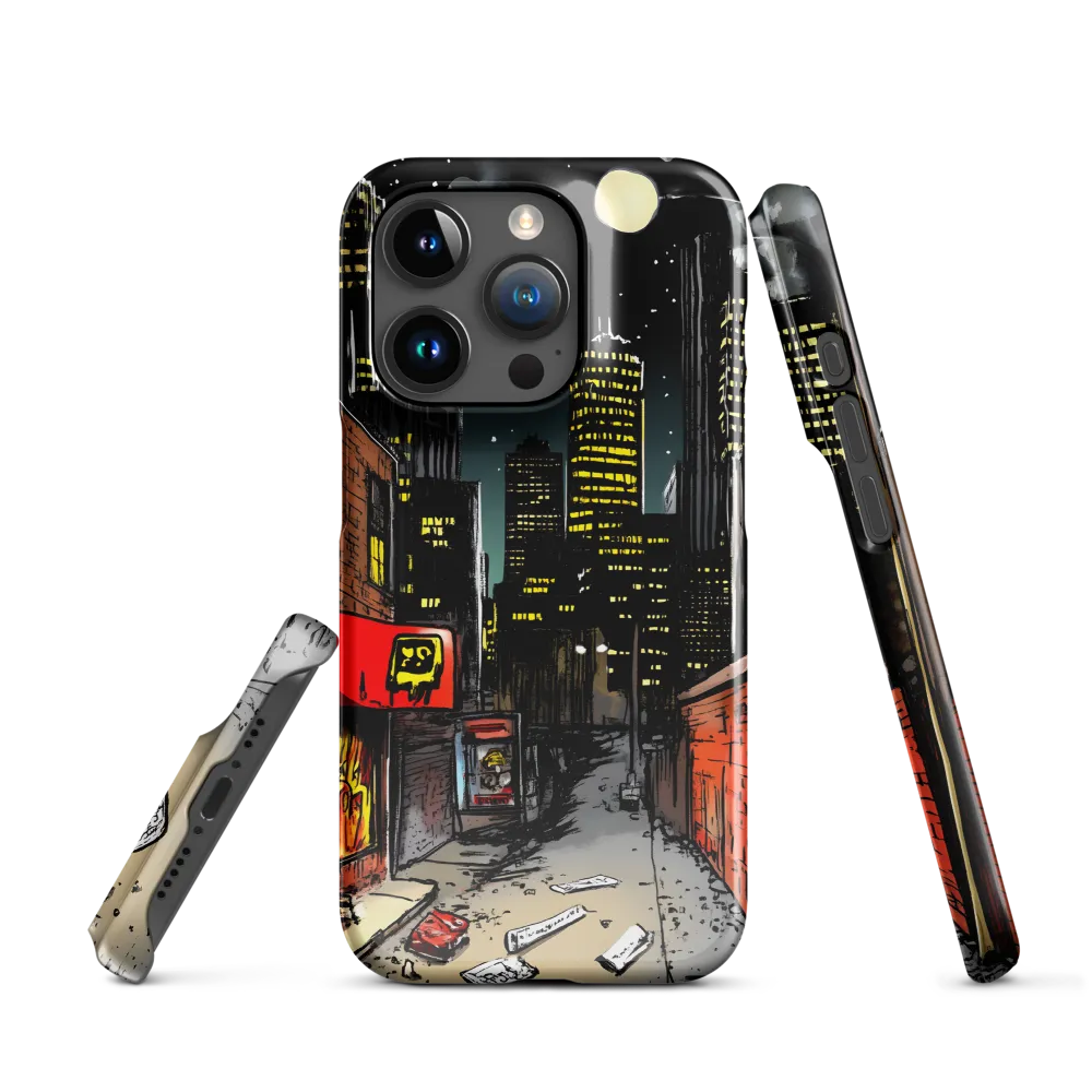 Nocturnal Cityscape: The Hidden Alley | Phone Case |  15 Pro | Snap Case | Glossy