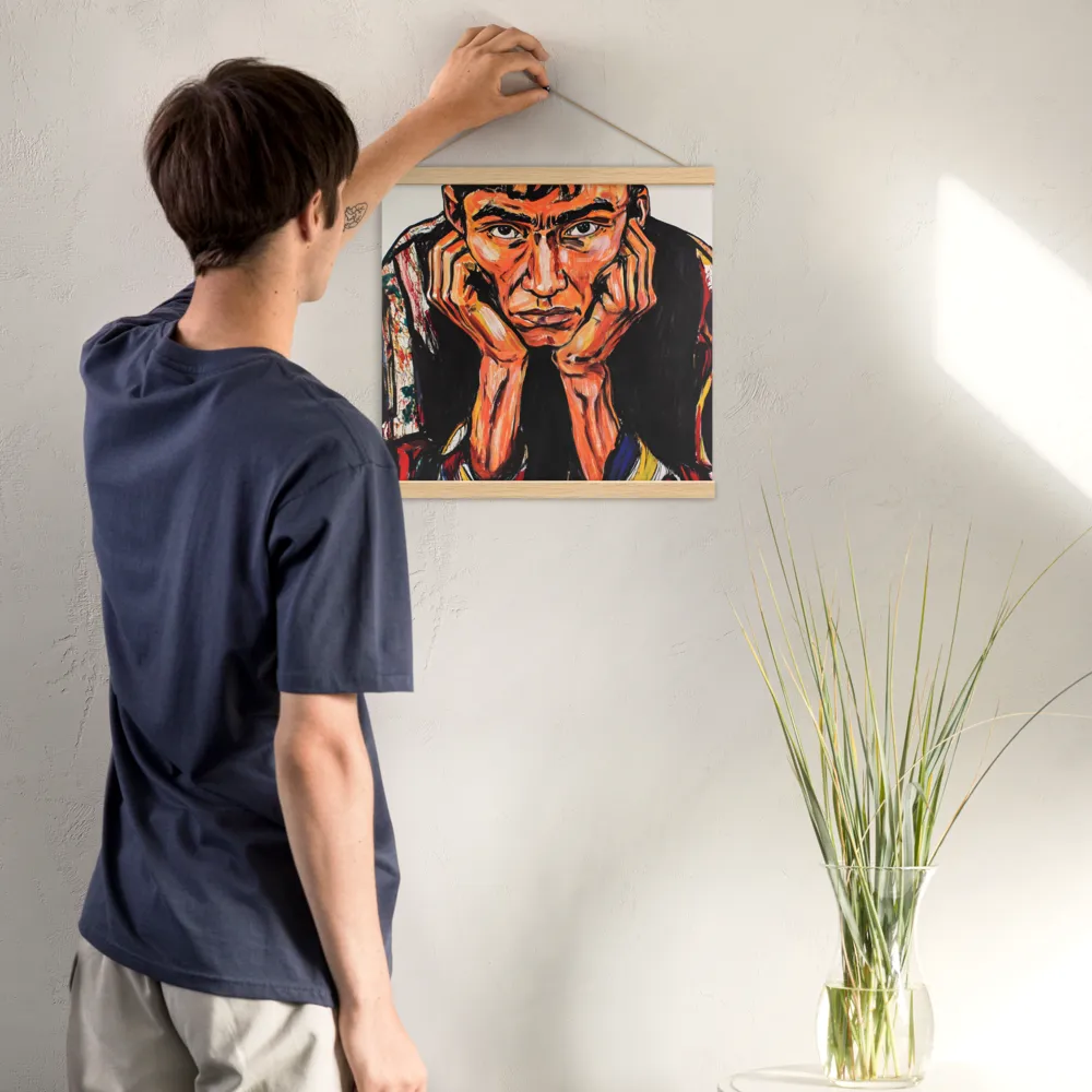 Contemplative Intensity: An Expressionist Portrait