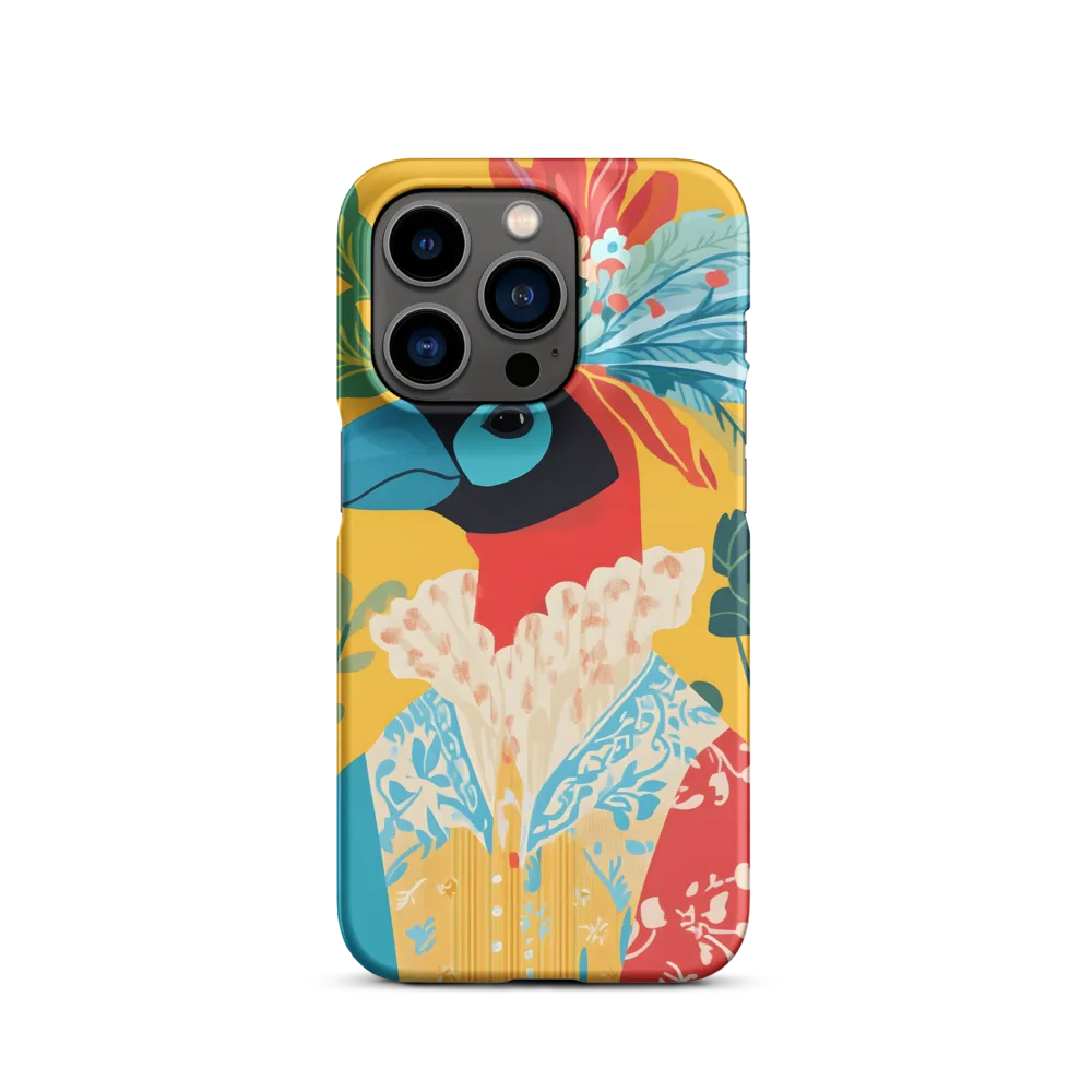 The Regal Parrot: A Celebration of Color | Phone Case |  14 Pro | Snap Case | Matte