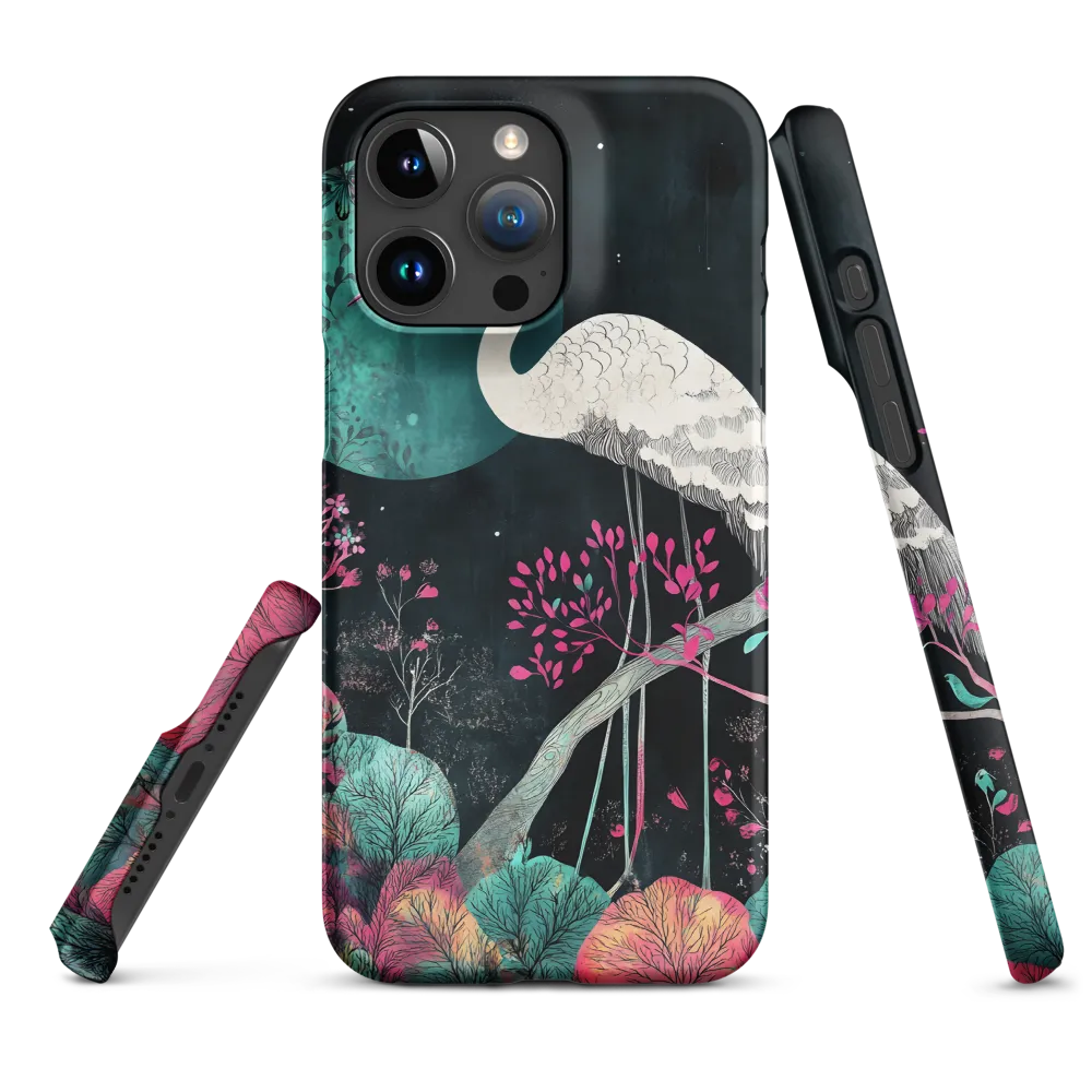 Ethereal Presence: Heron in a Floral Dreamscape