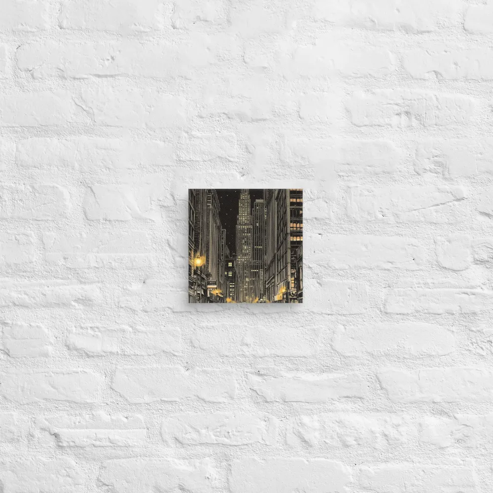 Whispers of the Night City | Canvas | 8″×8″
