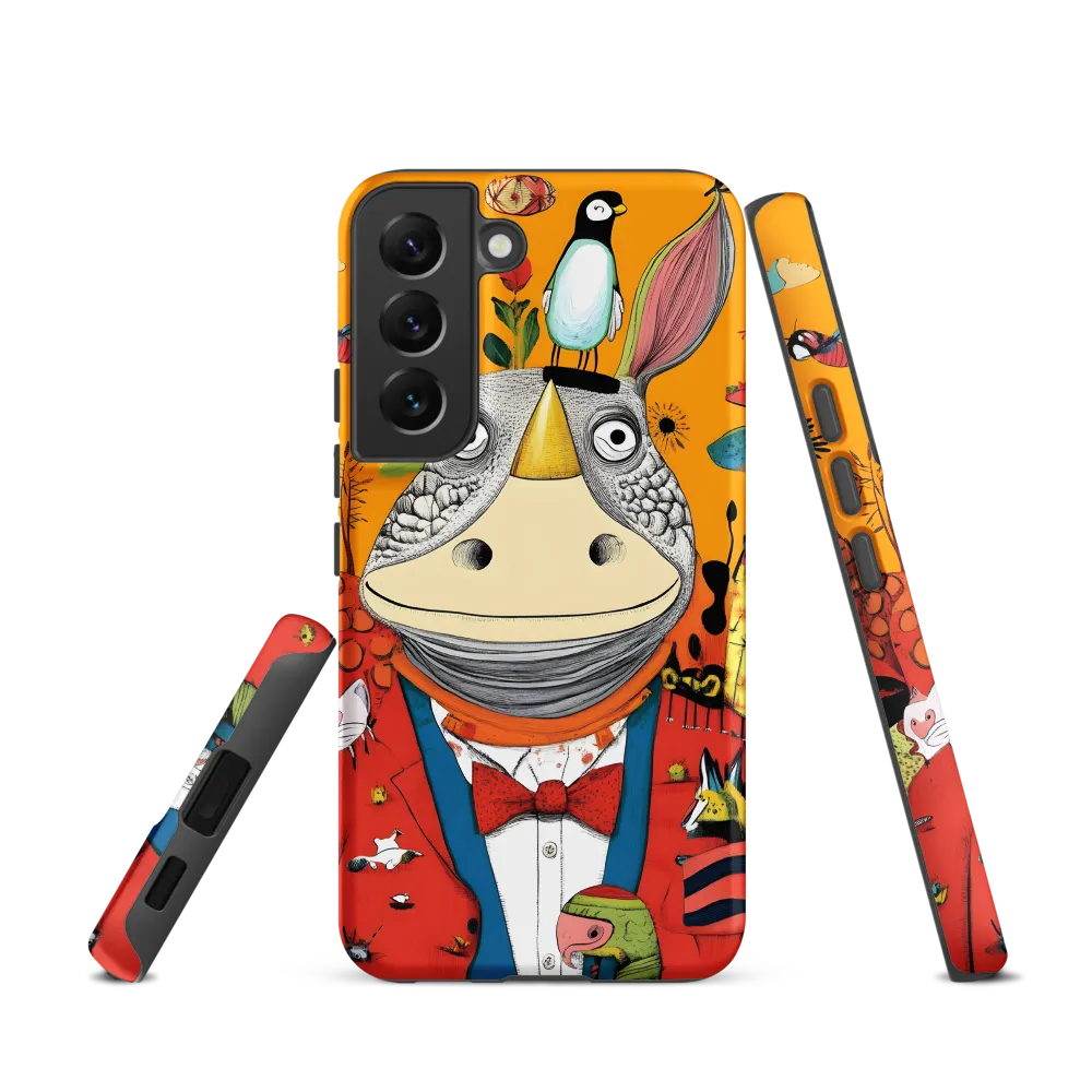 Whimsical Rhinoceros: A Playful Encounter