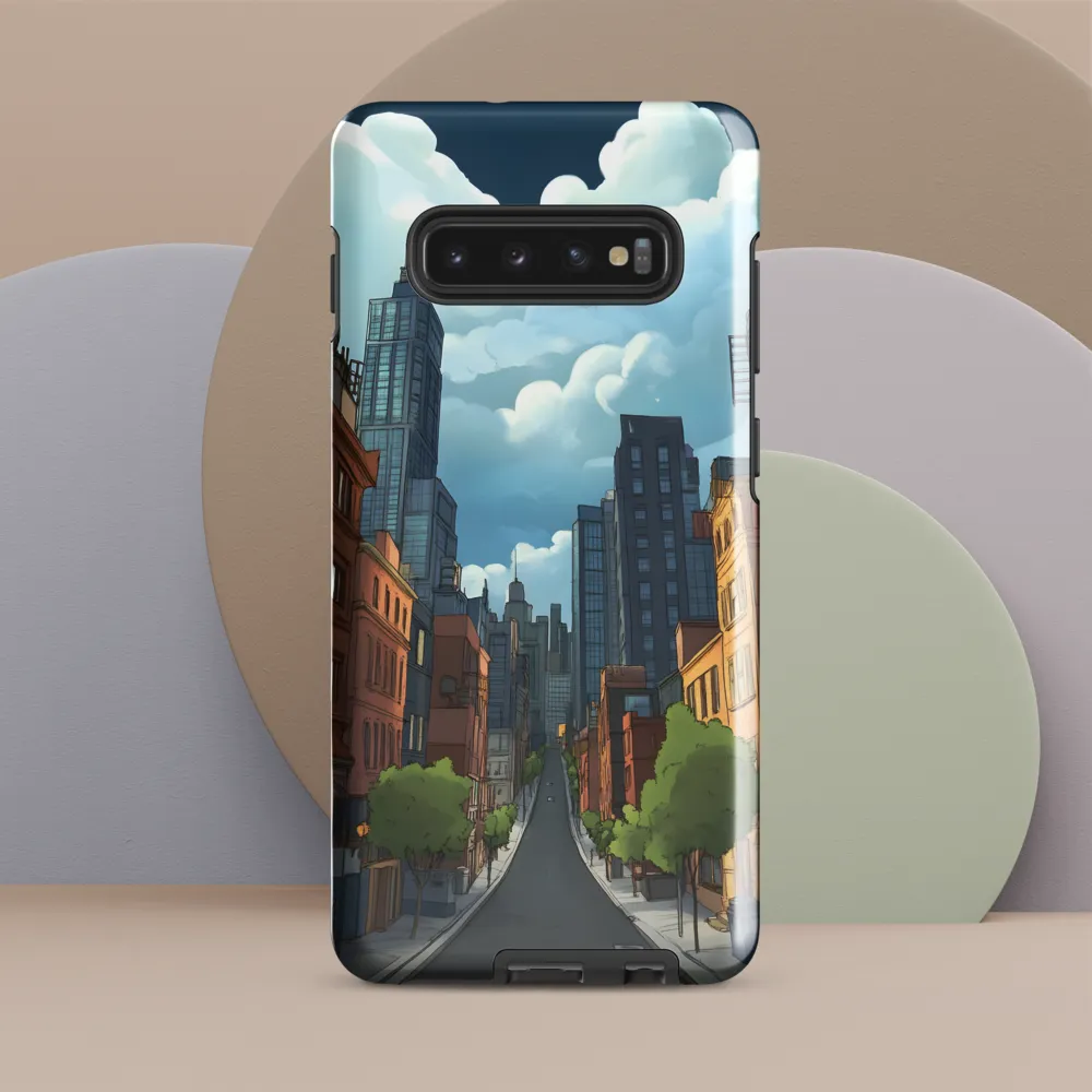 Urban Serenity: A Digital Cityscape | Phone Case |  S10 Plus | Tough Case | Glossy