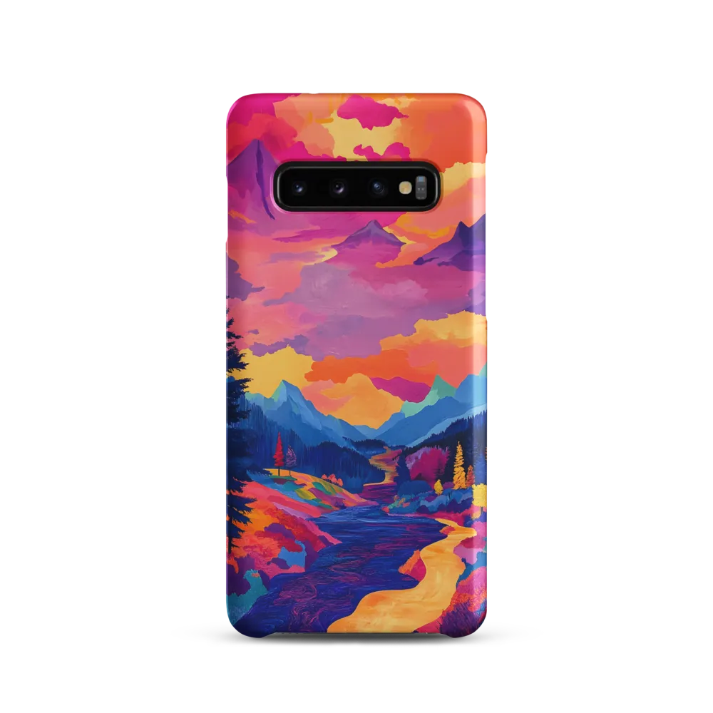 Radiant Serenity: A Surreal Landscape | Phone Case |  S10 | Snap Case | Matte