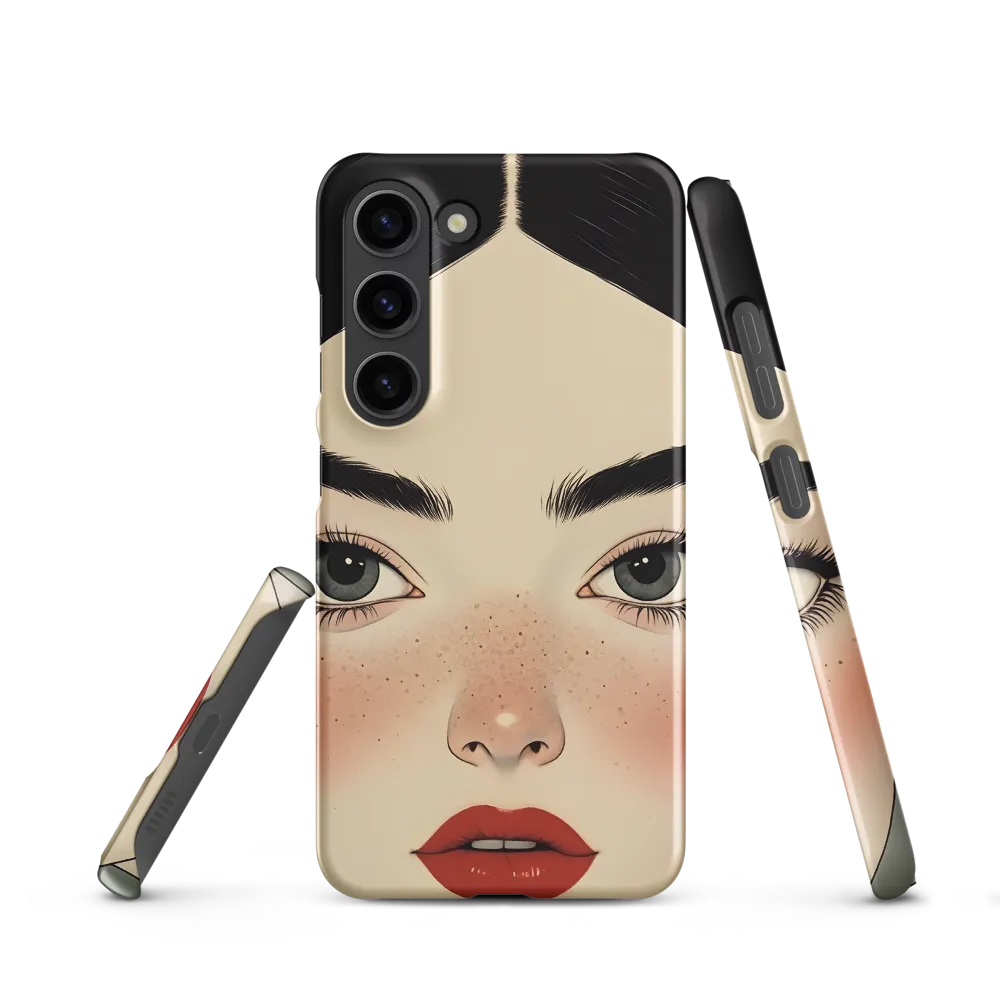 Serenity Captured: A Modern Portrait | Phone Case |  S23 | Snap Case | Matte