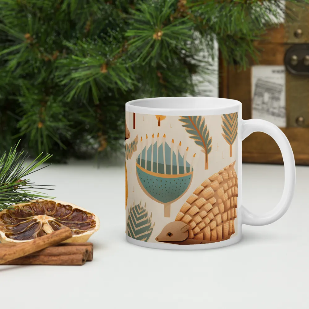 Pangolins in a Whimsical Habitat | Mugs | Multiple Sizes & Colors