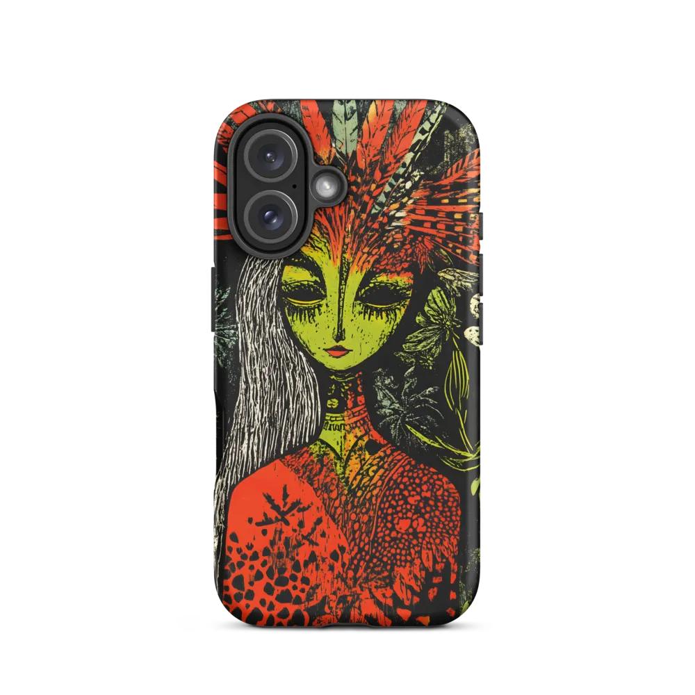 Mystical Flora: A Surreal Portrait | Phone Case |  16 | Tough Case | Matte