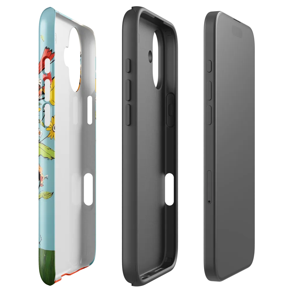 Whimsical Bloom | Phone Case |  16 Plus | Tough Case | Glossy