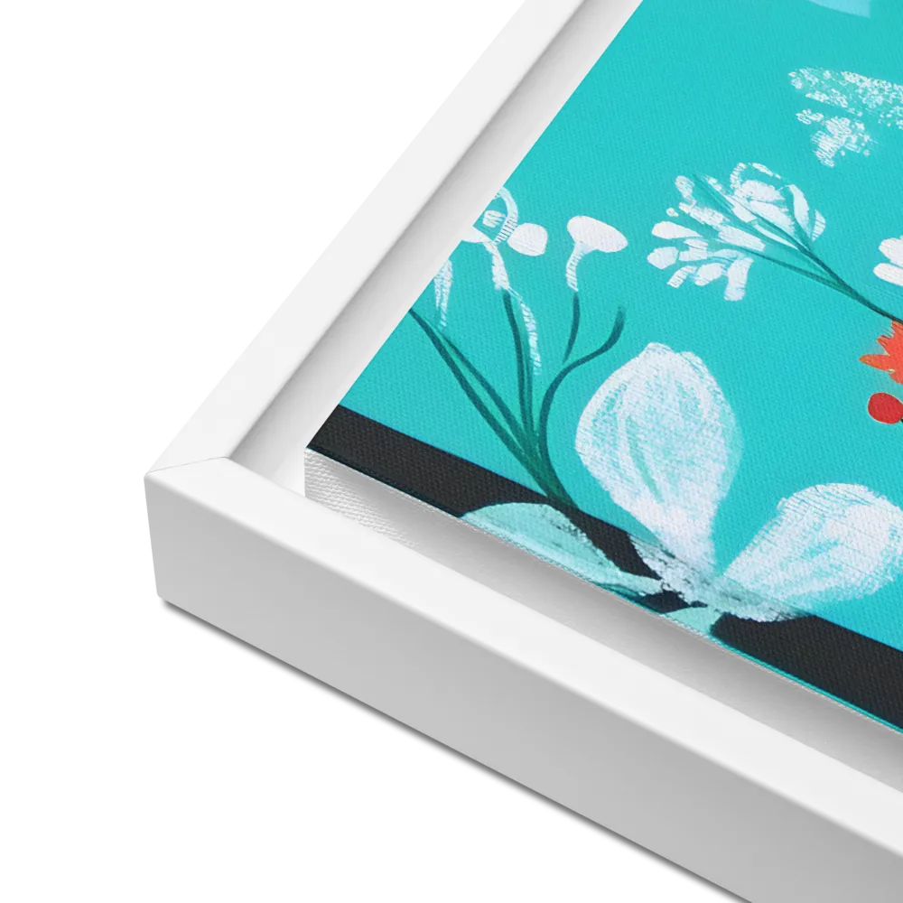 Whispers of Spring: A Colorful Retreat | Canvas with White Frame | 16″×20″