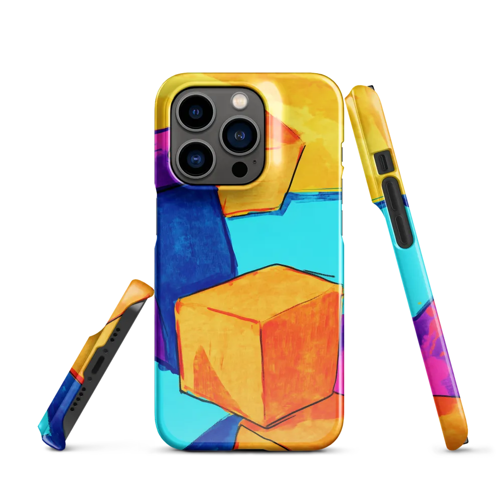 Playful Cubes in Vibrant Harmony | Phone Case |  14 Pro | Snap Case | Glossy