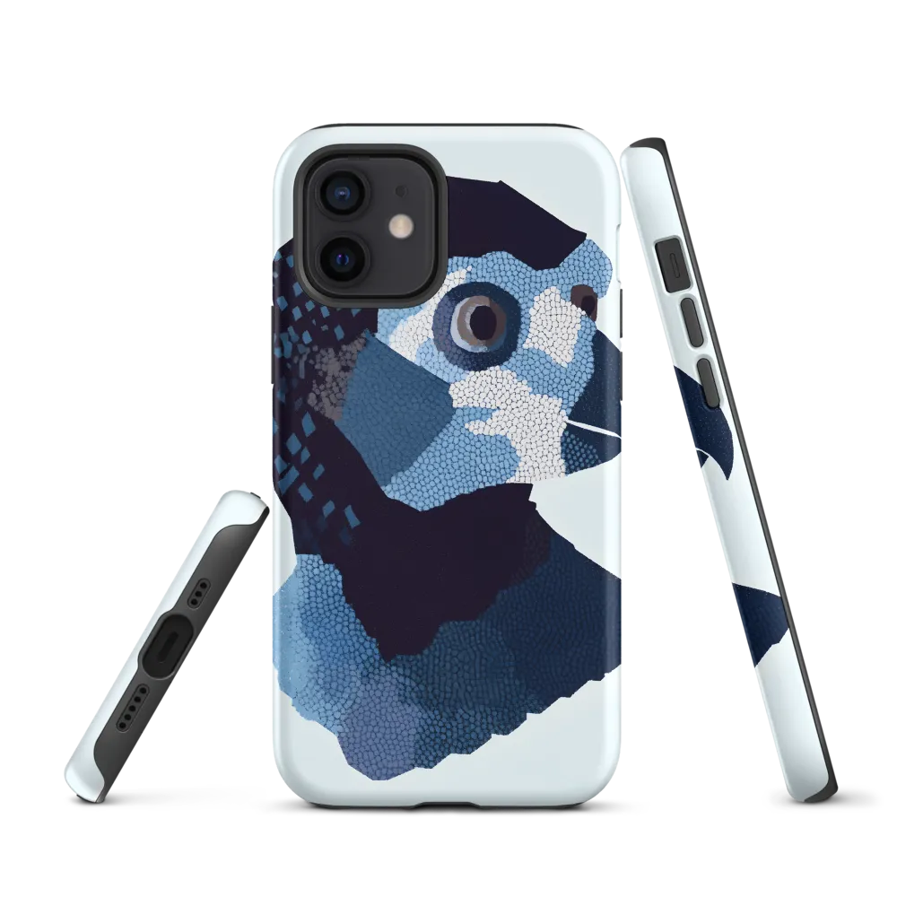 Abstract Avian Portrait in Blue