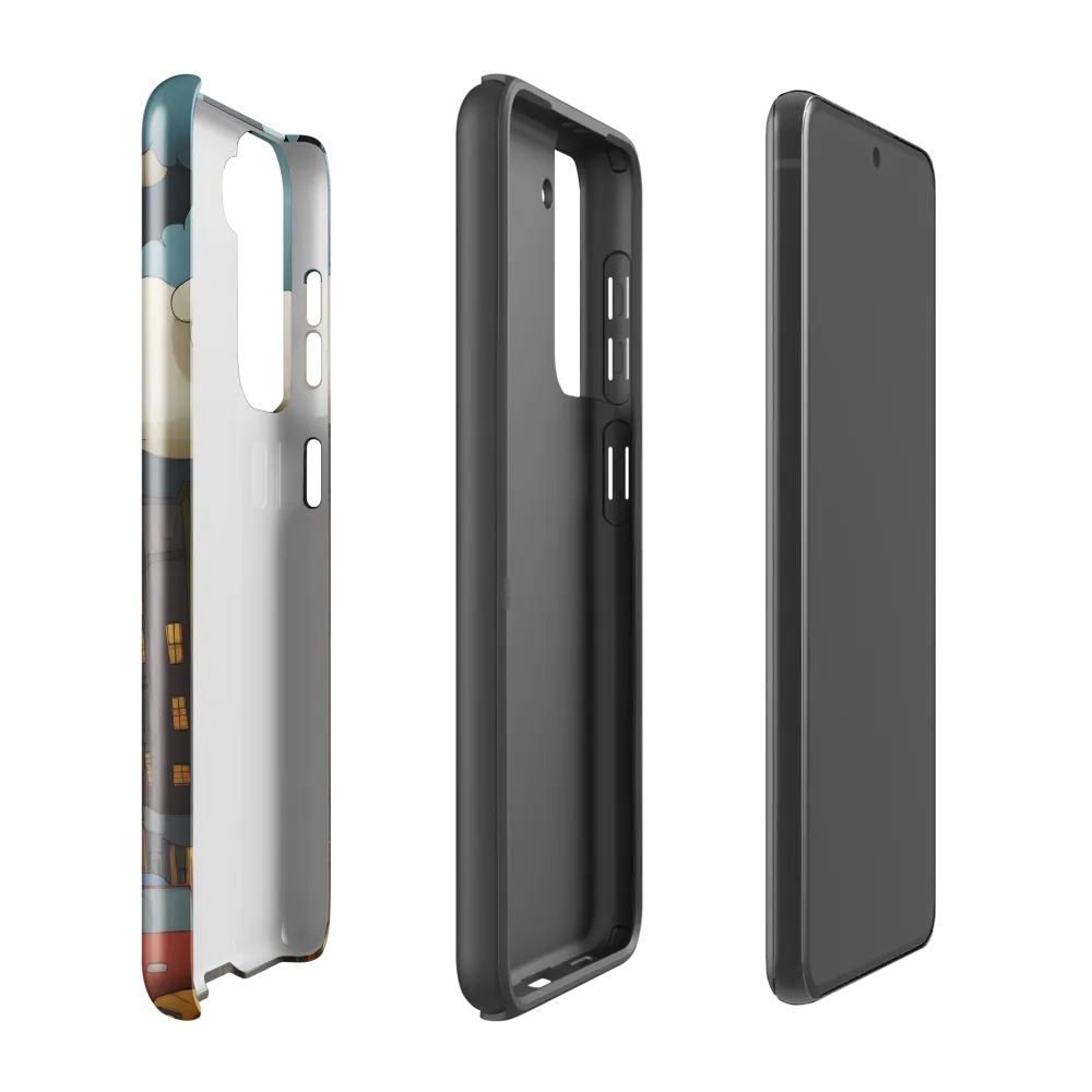 Urban Symphony: A City Awakens at Dusk | Phone Case |  S21 FE | Tough Case | Glossy
