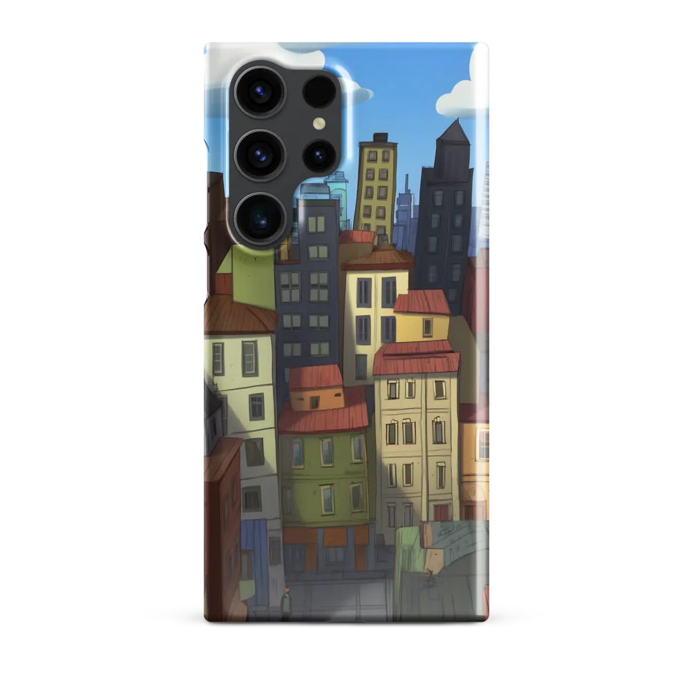 Urban Symphony: A Colorful Cityscape | Phone Case |  S23 Ultra | Snap Case | Glossy