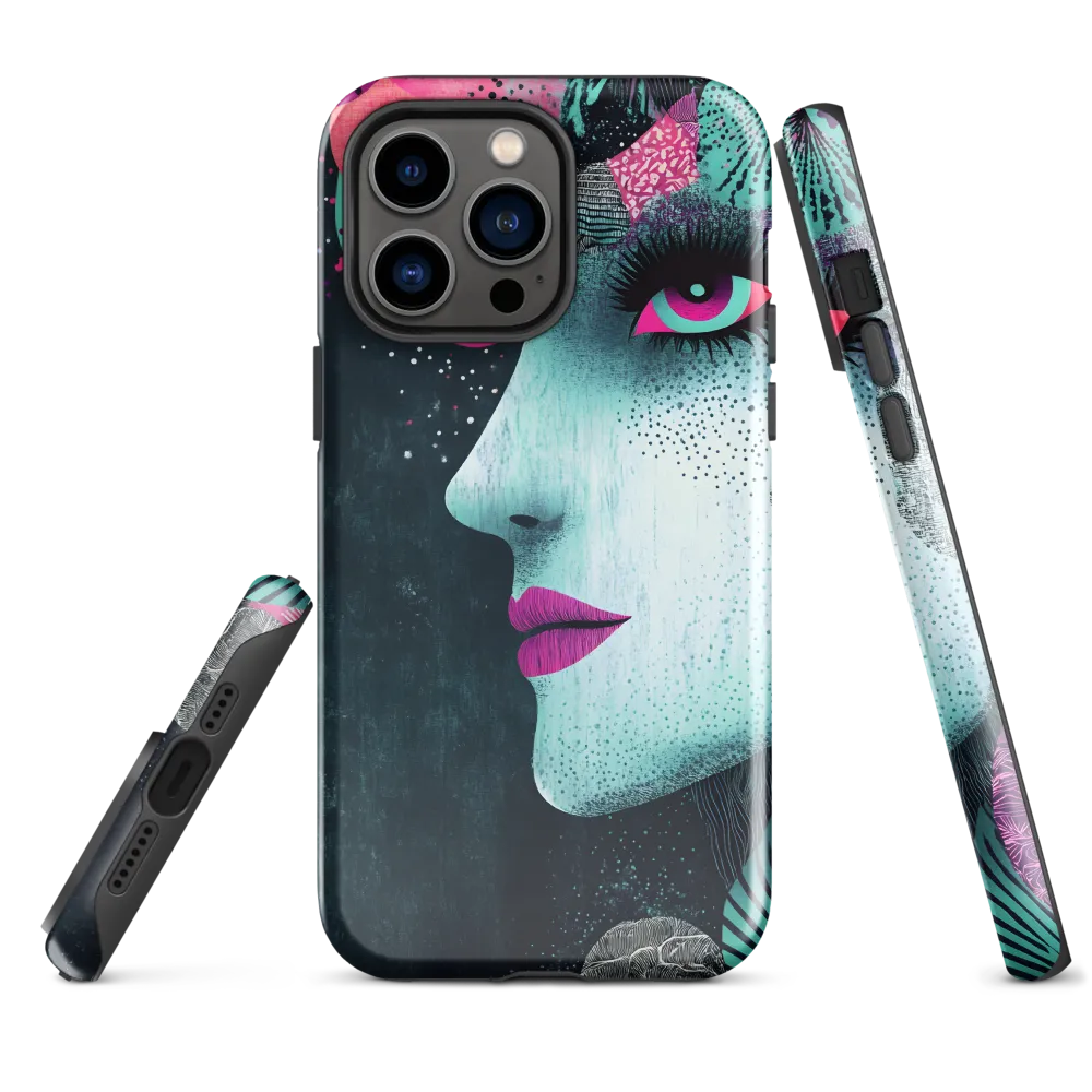 Mystical Beauty in Blue and Pink | Phone Case |  14 Pro Max | Tough Case | Glossy