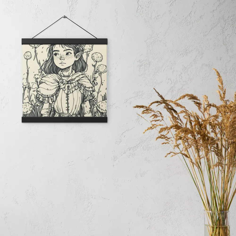 A Young Guardian of Nature | Poster With Black Wood Hanger | 12″×12″