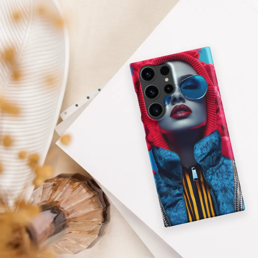 Bold Elegance in Digital Fashion | Phone Case |  S23 Ultra | Snap Case | Matte