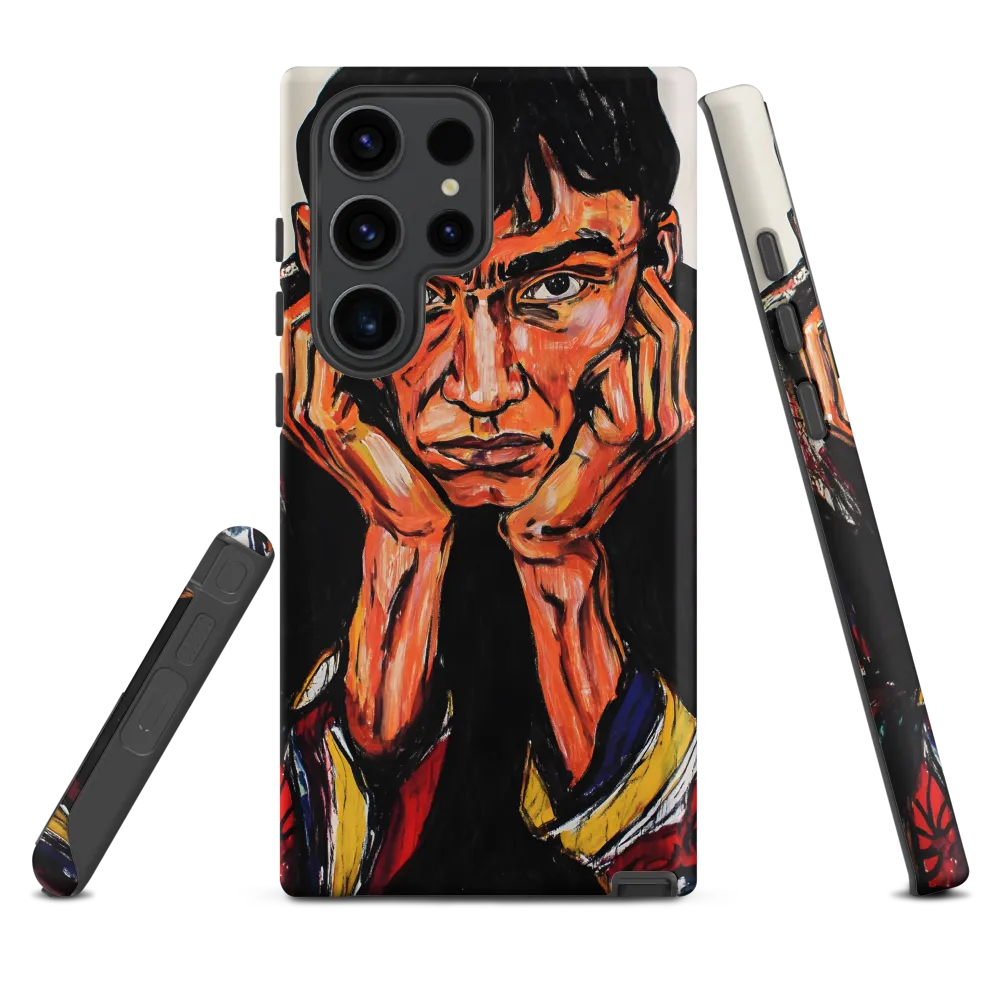 Contemplative Intensity: An Expressionist Portrait