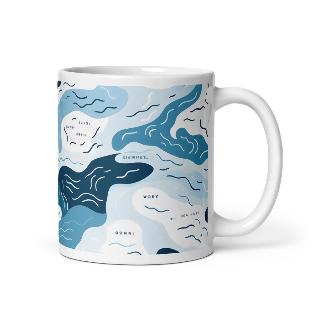 Flowing Waters: An Abstract Journey | Mug with White inside | 11 oz