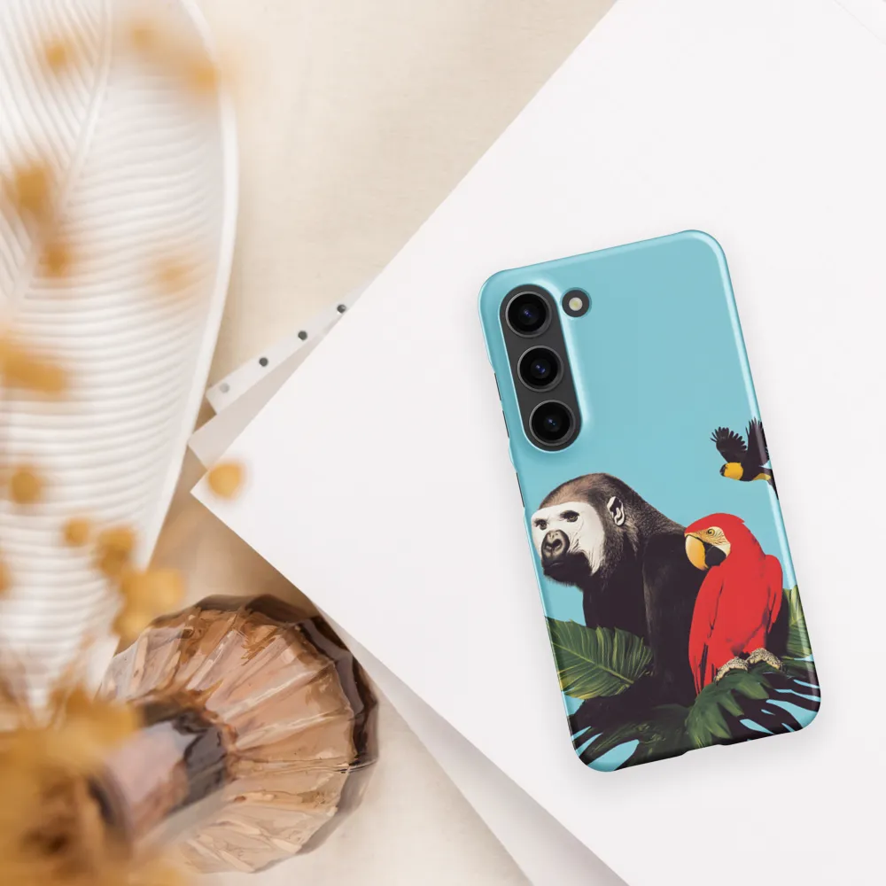 Tropical Harmony: A Celebration of Wildlife | Phone Case |  S23 | Snap Case | Matte