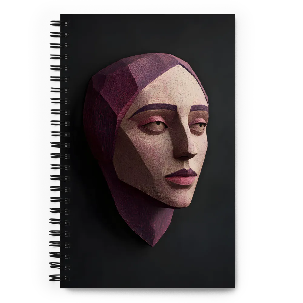 Geometric Elegance: A Contemporary Portrait | Spiral Notebook