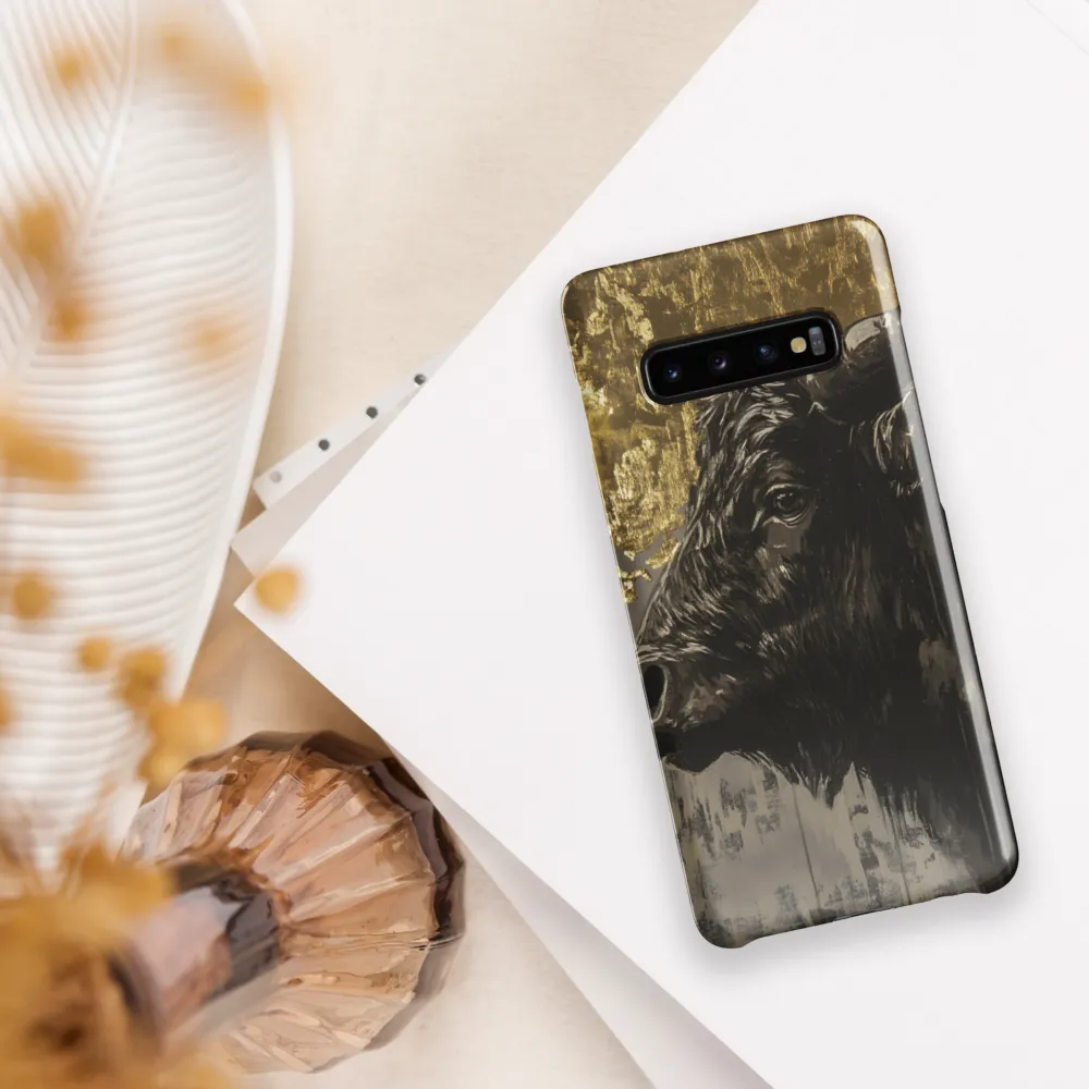 Majestic Bull Against the Golden Horizon | Phone Case |  S10 Plus | Snap Case | Glossy