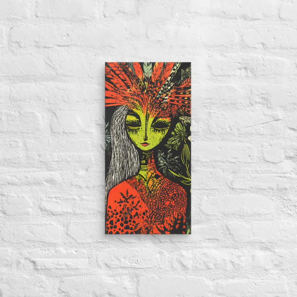 Mystical Flora: A Surreal Portrait | Canvas | 10″×20″