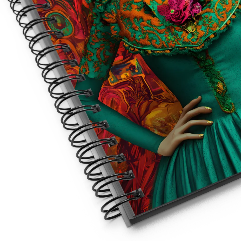 Enchanted Elegance: A Portrait of Mystique | Spiral Notebook