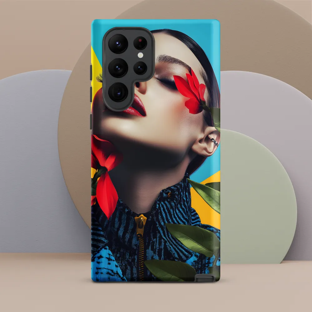 Floral Serenity: A Contemporary Portrait