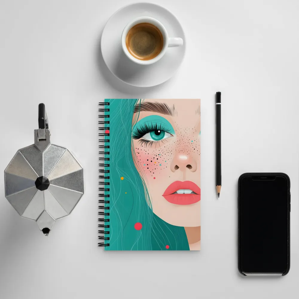 A Playful Portrait: Turquoise Temptation | Spiral Notebook