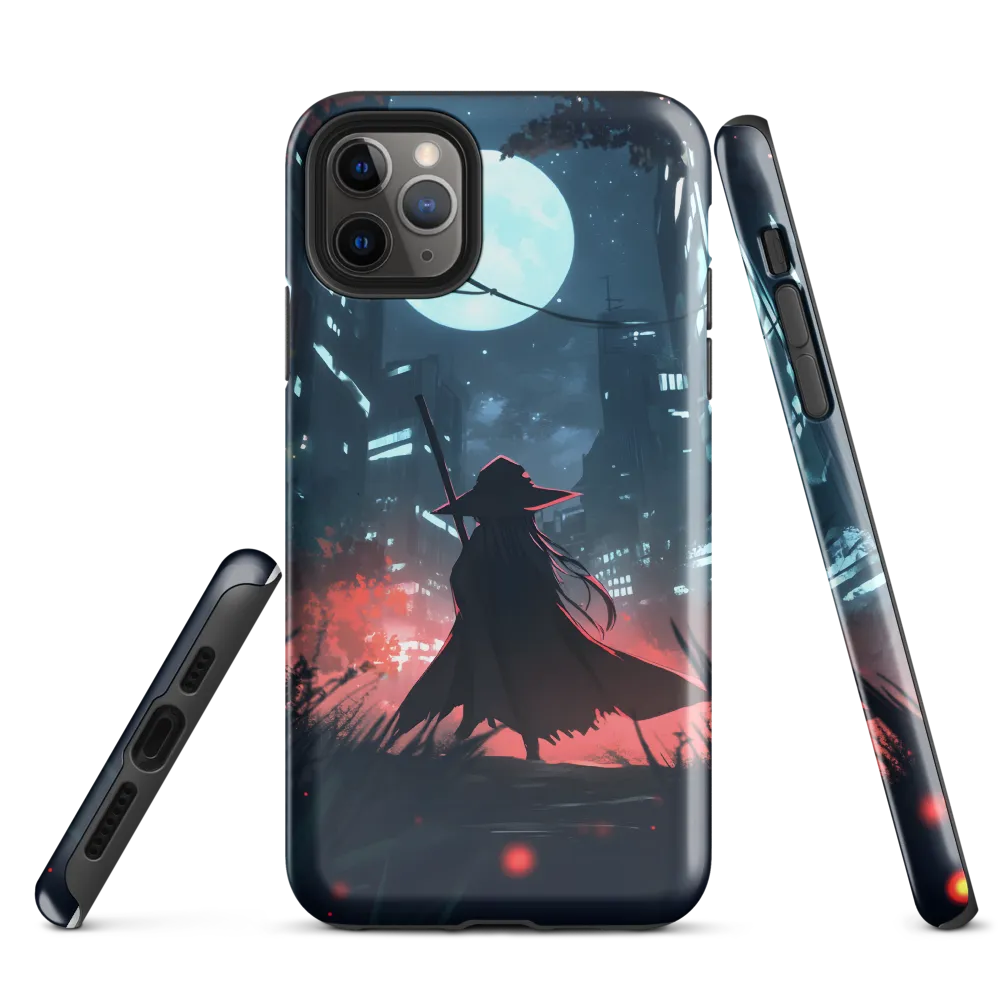 The Enigmatic Witch of the Night City | Phone Case |  11 Pro Max | Tough Case | Glossy