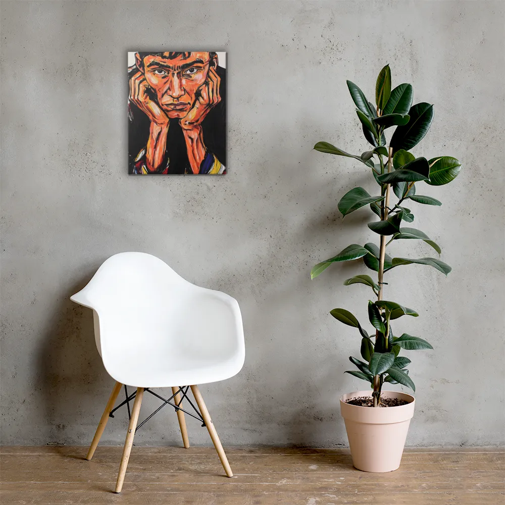 Contemplative Intensity: An Expressionist Portrait