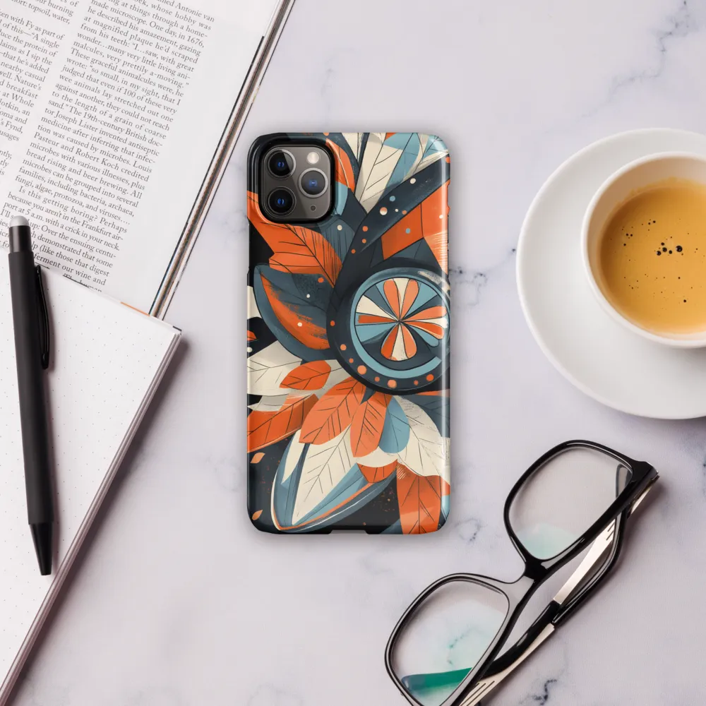 Floral Symphony in Orange and Teal | Phone Case |  11 Pro Max | Snap Case | Glossy