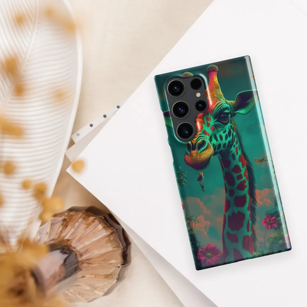 Whimsical Giraffe Among Blossoms