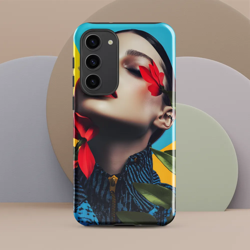 Floral Serenity: A Contemporary Portrait