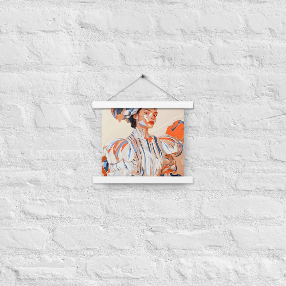 Vibrant Elegance | Poster With White Wood Hanger | 10″×10″