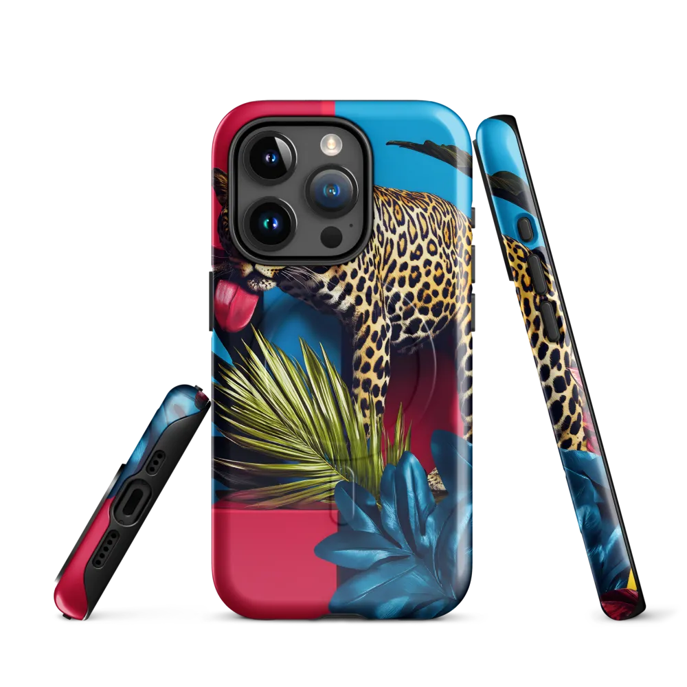 Playful Leopard in Vibrant Paradise