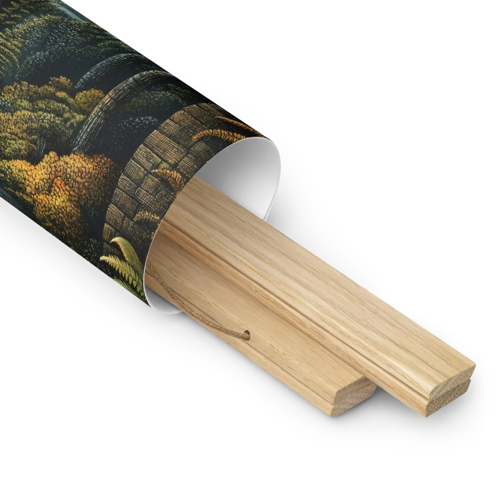 Whispers of the Enchanted Forest | Poster With Oak Wood Hanger | 10″×10″