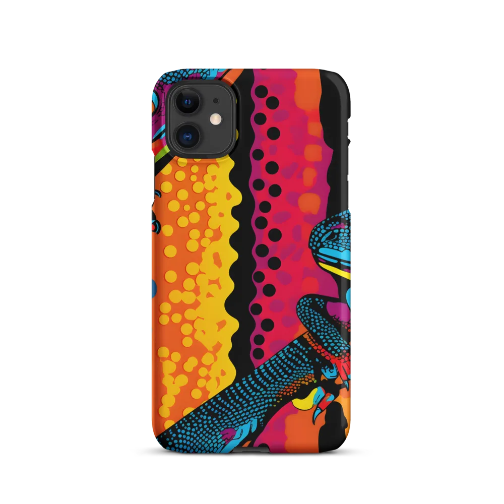 Colorful Encounters: The Playful Geckos | Phone Case |  11 | Snap Case | Matte