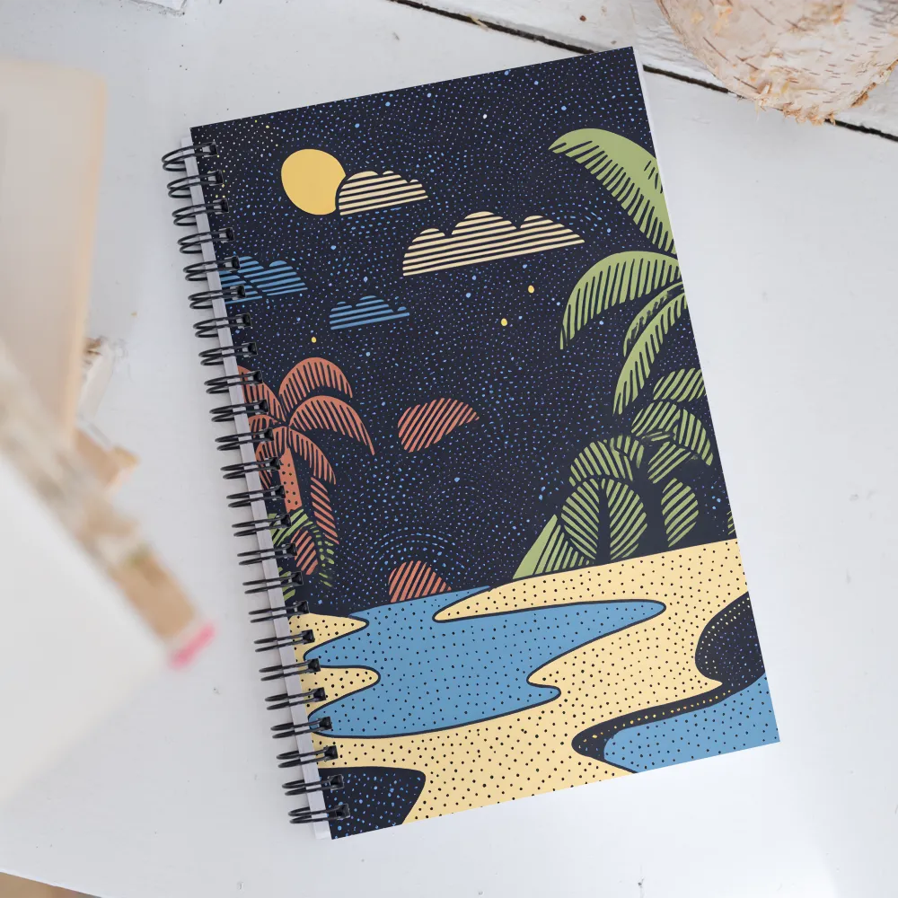 Whimsical Nightscape | Spiral Notebook