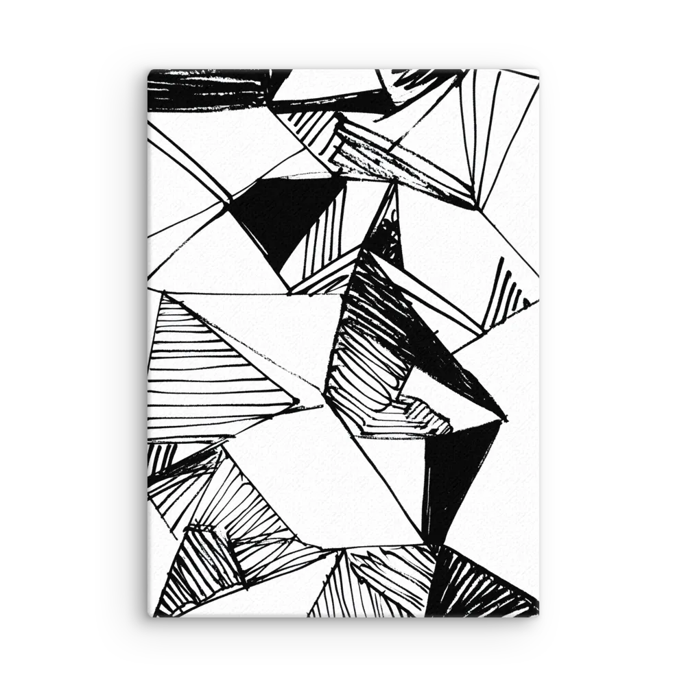 Dynamic Geometry in Ink | Thin Canvas | 20″×28″