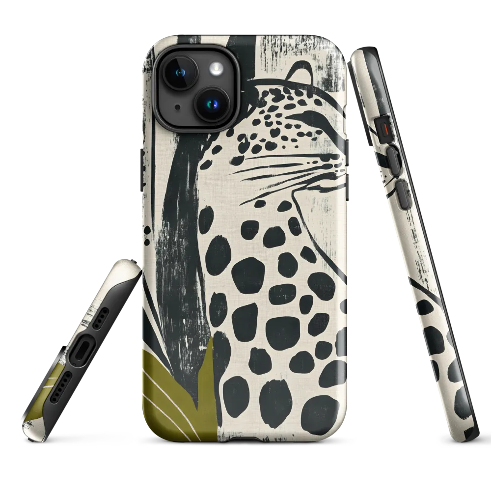 Leopard in Silhouette: A Modern Appeal | Phone Case |  15 Plus | Tough Case | Glossy