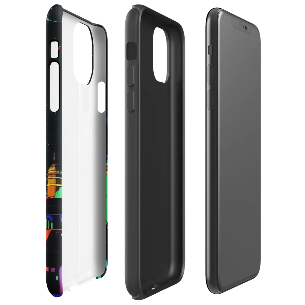 Neon Dreams: A Futuristic Cityscape | Phone Case |  11 Pro Max | Tough Case | Glossy