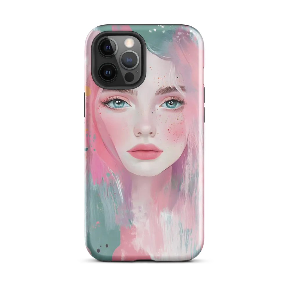 Dreamy Serenity: A Contemporary Portrait | Phone Case |  12 Pro Max | Tough Case | Glossy