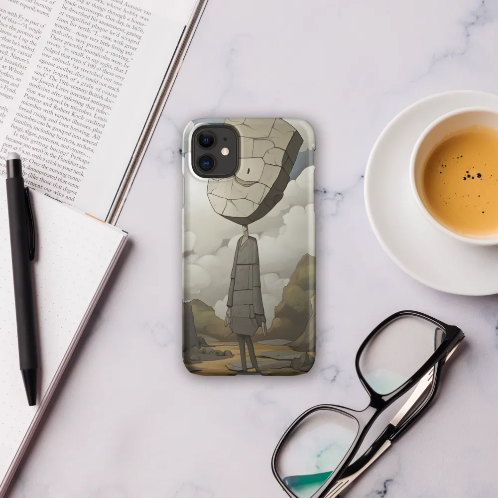 Whimsical Stone Figure in a Rocky Landscape | Phone Case |  11 | Snap Case | Matte