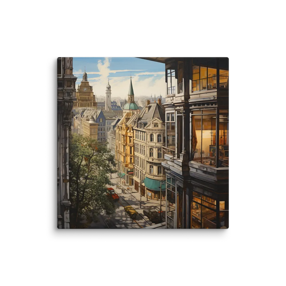 Urban Harmony: A View from Within | Canvas | 37″×37″
