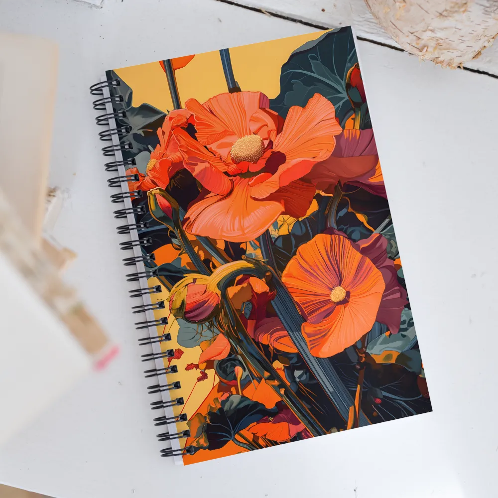 Vibrant Floral Symphony | Spiral Notebook