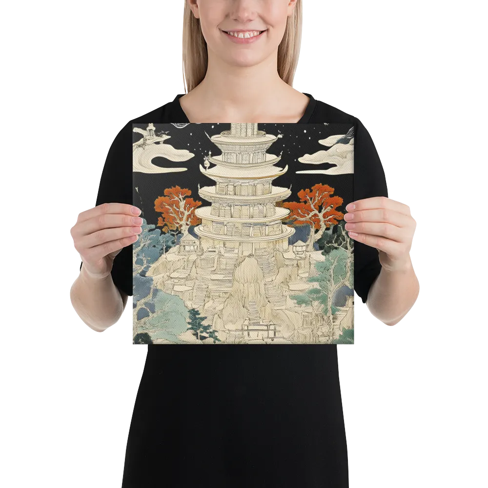 Whispers of the Pagoda | Canvas | 12″×12″