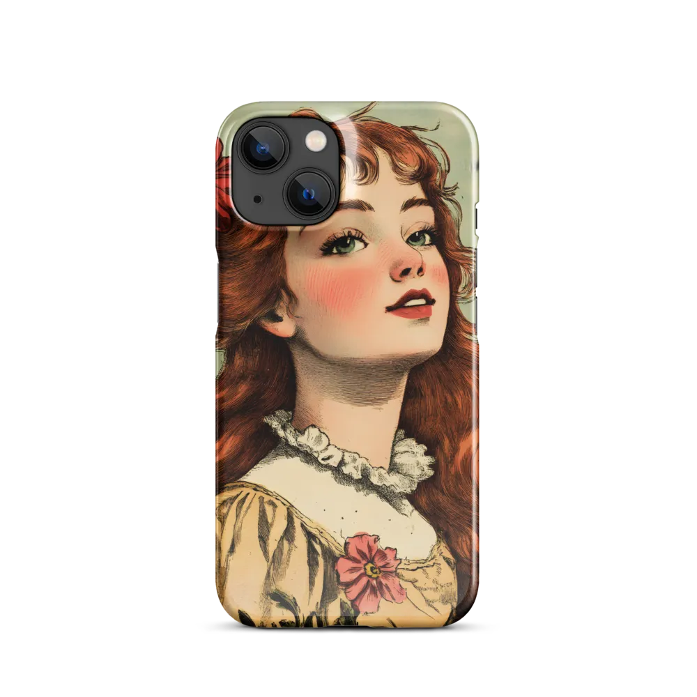 Whimsical Portrait of a Flower-Adorned Girl