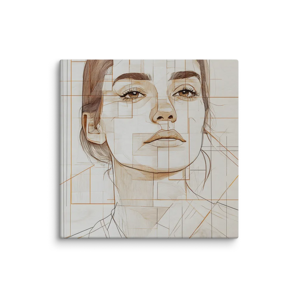 Geometric Serenity: A Minimalist Portrait