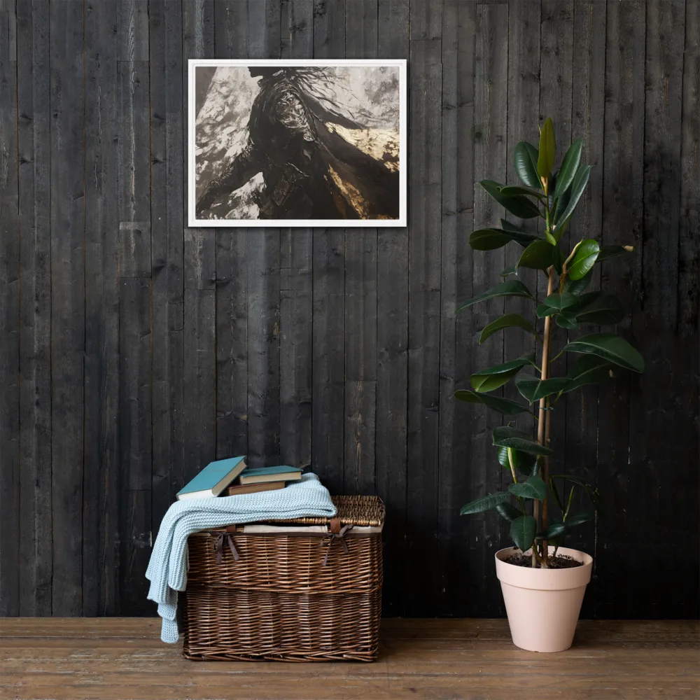 The Silhouette of Valor | Canvas with White Frame | 18″×24″